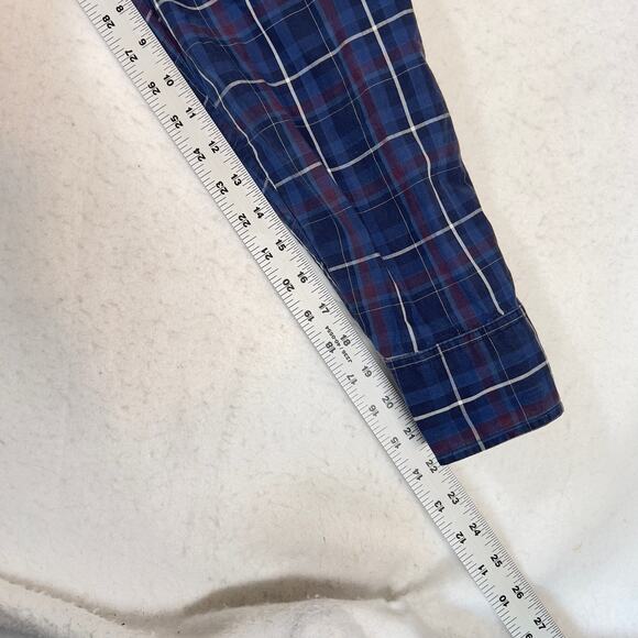 J. Crew Factory Button Down Shirt Men L Plaid Long Sleeve Light Weight Woven - Picture 9 of 10